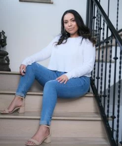 Stillwater White Thermal Crop Top