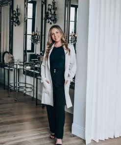 Dress Forum Ivory Open Front Coat