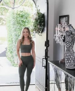 Glyder Olive Cutting Edge Yoga Pants