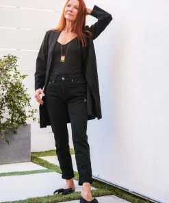 Dress Forum Basics Black Open Front Coat