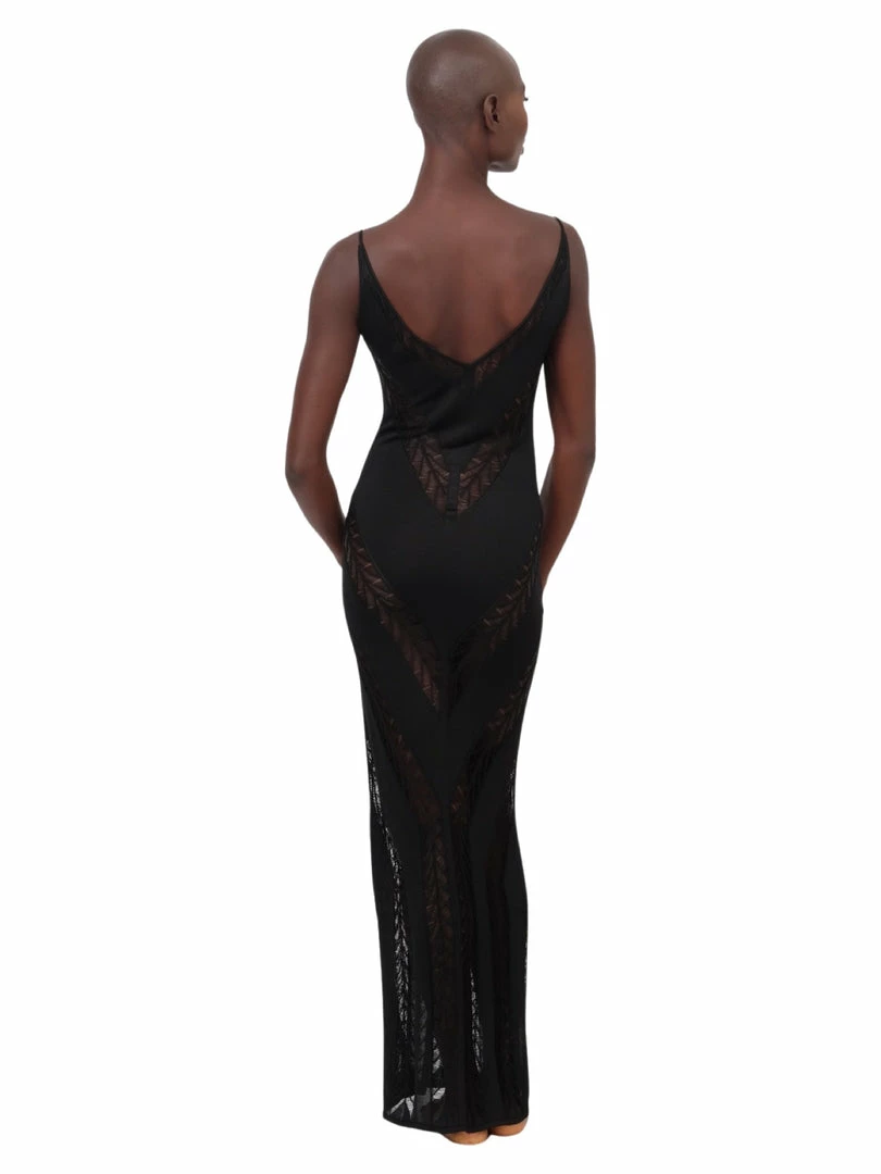 Moeva Black Knit Maxi Dress Dresses 13 Moeva Black Knit Maxi Dress Dresses