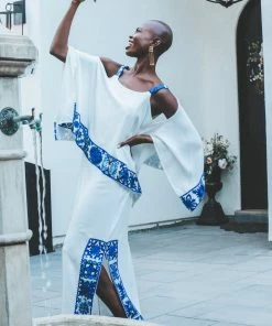 Azulu Atlas Maxi With Exposed Shoulders Dresses