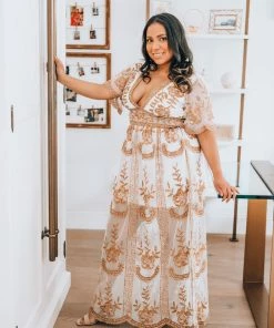 Cloud Ten White And Rainbow Lace Maxi Dress Dresses