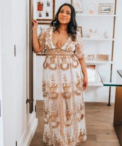 Cloud Ten White And Rainbow Lace Maxi Dress Dresses