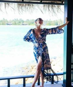 Azulu Dresses Congo Kimono With Fringe