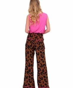 Triya Copper Leopard High Waist Pants Bottoms 17 Triya Copper Leopard High Waist Pants Bottoms