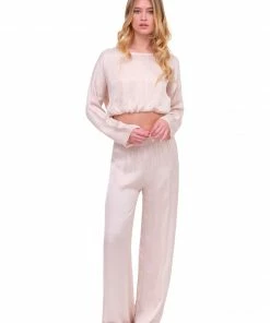 Naughty Girl Shop Bottoms Champagne Silky Wide Leg Pant 13 Naughty Girl Shop Bottoms Champagne Silky Wide Leg Pant