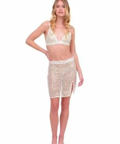 EastNWest Label Bottoms Crochet & Mirror Mini Skirt 14 EastNWest Label Bottoms Crochet & Mirror Mini Skirt