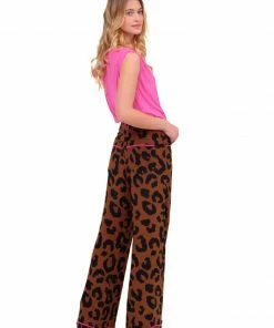Triya Copper Leopard High Waist Pants Bottoms 15 Triya Copper Leopard High Waist Pants Bottoms