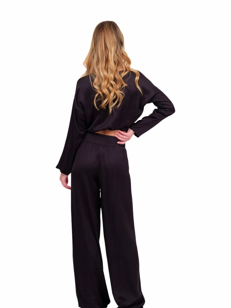 Stillwater Black Silky Wide Leg Pant Basics 9 Stillwater Black Silky Wide Leg Pant Basics