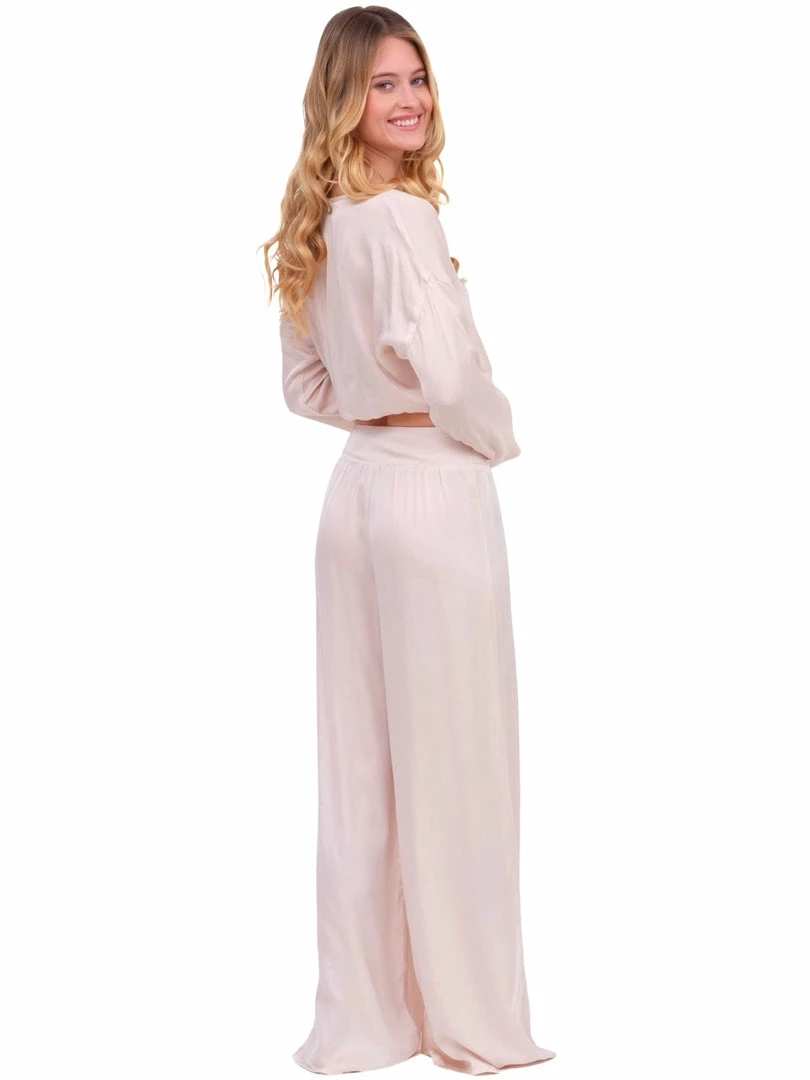 Stillwater Champagne Silky Crop Top Basics 8 Stillwater Champagne Silky Crop Top Basics