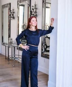 Stillwater Black Silky Wide Leg Pant Basics