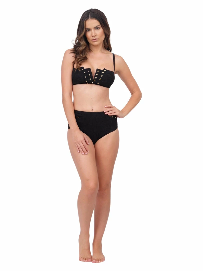 Moeva Black High Waist Wendy Bikini Bottoms Swim 11 Moeva Black High Waist Wendy Bikini Bottoms Swim