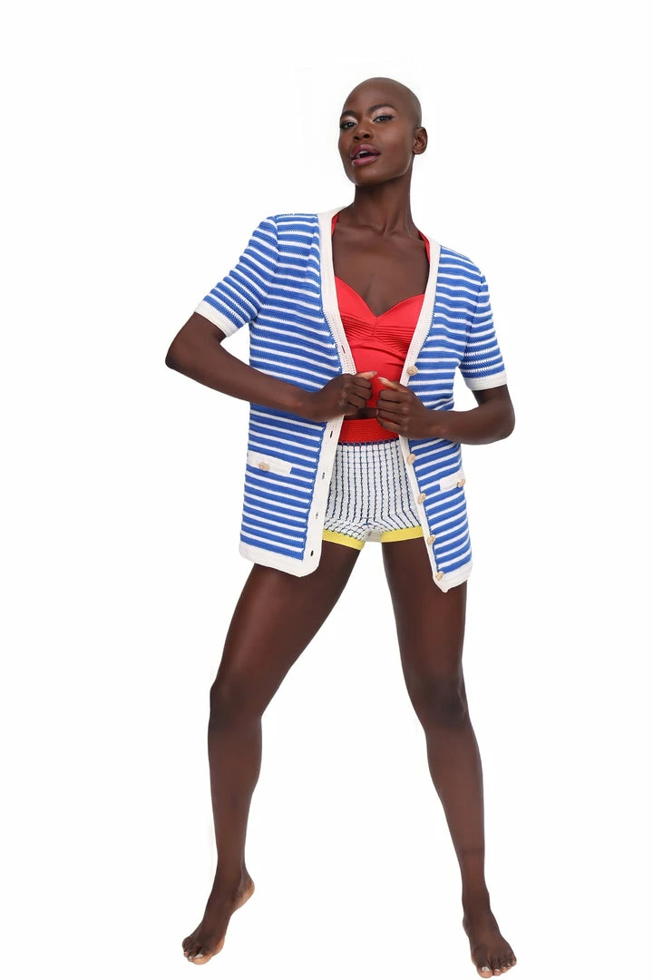 Beachy Side Loulou Striped Cardigan Sweaters 8 Beachy Side Loulou Striped Cardigan Sweaters