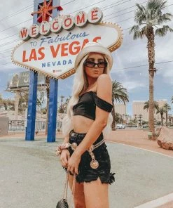 EastNWest Label Basics Ribbed Crop Tank Top Black