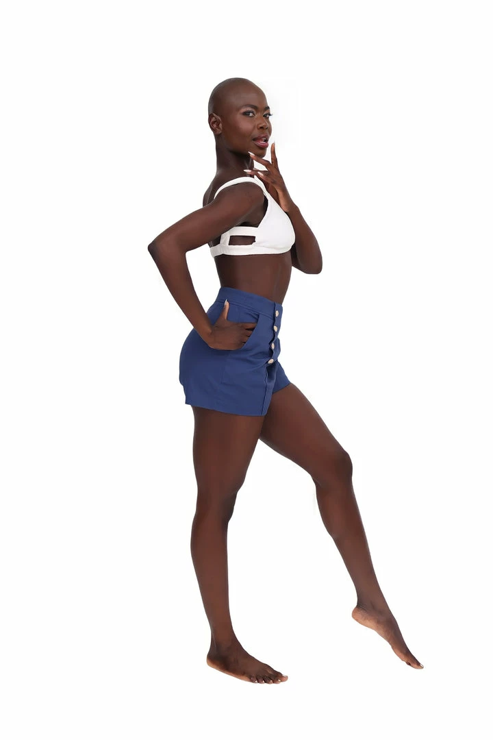 Beachy Side Navy Blue Sailor Shorts Bottoms 9 Beachy Side Navy Blue Sailor Shorts Bottoms