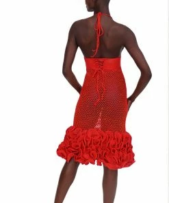 Beachy Side Dresses Red Chouchou Ruffle Dress