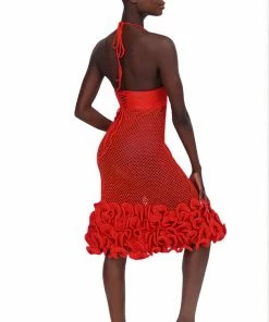 Beachy Side Dresses Red Chouchou Ruffle Dress