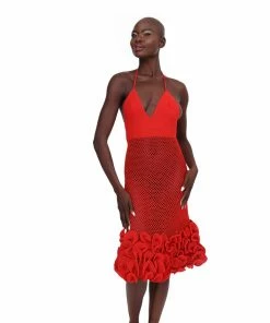 Beachy Side Dresses Red Chouchou Ruffle Dress