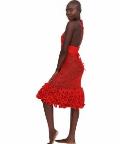 Beachy Side Dresses Red Chouchou Ruffle Dress