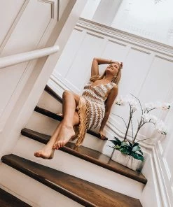 Beachy Side Gold And White Crochet Fringe Dress 17 Beachy Side Gold And White Crochet Fringe Dress