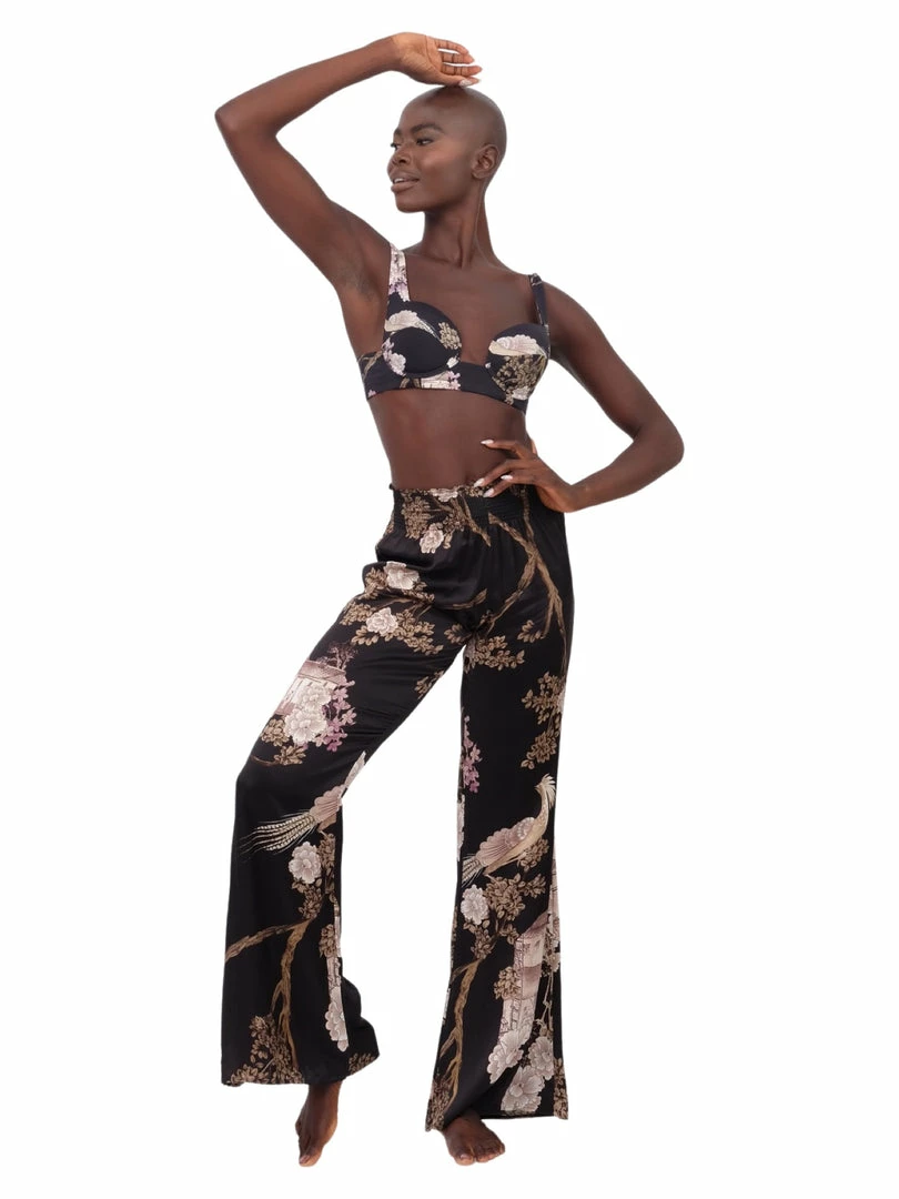 Aguaclara Bottoms Black Exotico Wide Leg Pants 4 Aguaclara Bottoms Black Exotico Wide Leg Pants