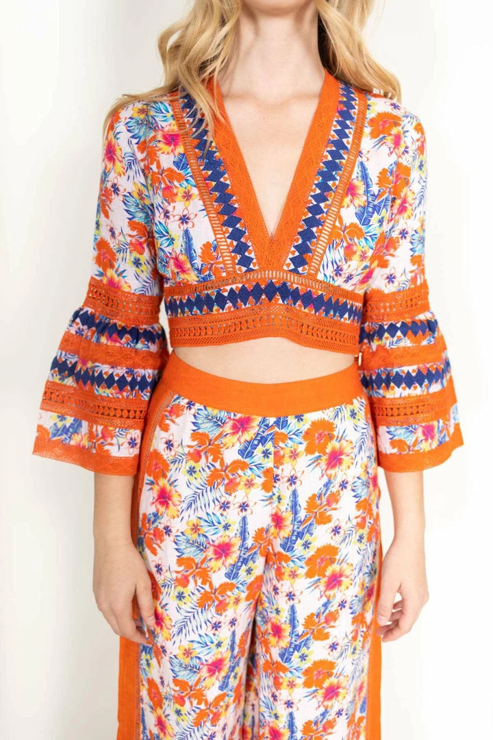 Rinku Floral Linen Pant