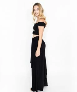 Jet Set Diaries Bottoms Black Sash Pants