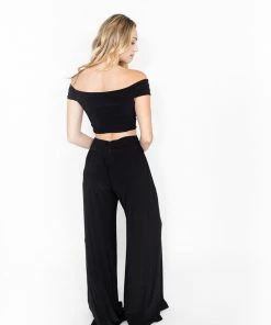 Jet Set Diaries Bottoms Black Sash Pants