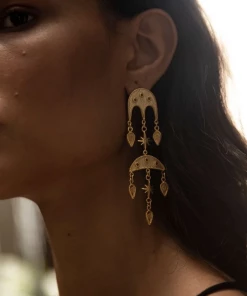 La Sierra Terracotta Jebel Double Earrings