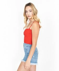 Le Rumi Knit Tank Top Bandeau Red 17 Le Rumi Knit Tank Top Bandeau Red