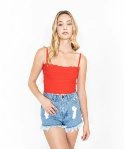 Le Rumi Knit Tank Top Bandeau Red 15 Le Rumi Knit Tank Top Bandeau Red