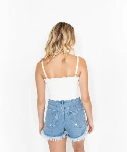 Le Rumi Knit Tank Top Bandeau White