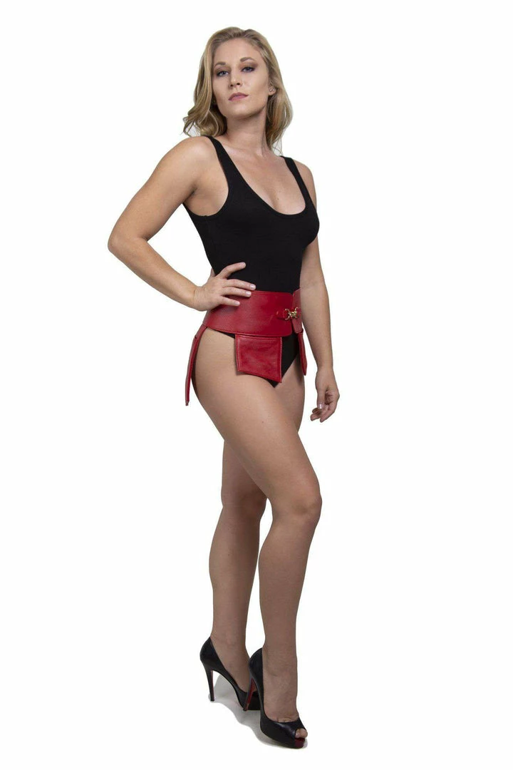 Alexa Stone Red Jaqui Leather Belt Accessories 10 Alexa Stone Red Jaqui Leather Belt Accessories