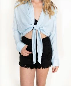 Line N Dot Baby Blue Tie Top 13 Line N Dot Baby Blue Tie Top