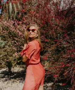 Mumu Anastasia Silk Polka Dot Dress