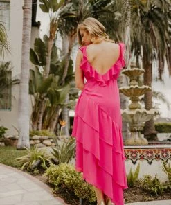 Mumu Samba Maxi Dress Fuchsia Dresses