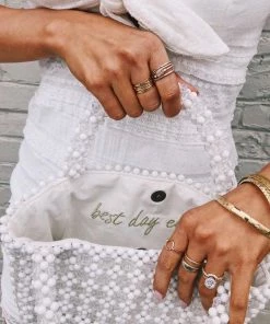 Mumu Beaded White Purse