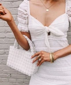 Mumu Beaded White Purse