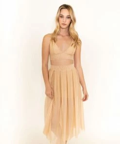 Samantha Eng Basics Beige Mesh Bralette