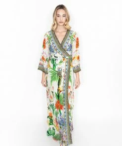 Shahida Parides Dresses Green Belted Cover Up Dress