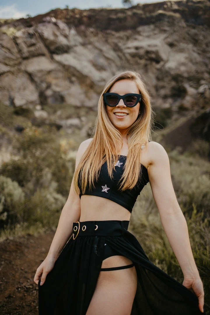 EastNWest Label Tops Star Top Black 3 EastNWest Label Tops Star Top Black