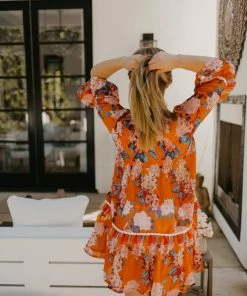 Dresses Taj Floral Orange Tunic