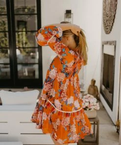 Dresses Taj Floral Orange Tunic