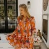 Dresses Taj Floral Orange Tunic 1 Dresses Taj Floral Orange Tunic