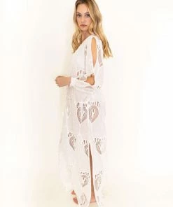 Taj Long Solid White Coverup Dress Dresses 16 Taj Long Solid White Coverup Dress Dresses