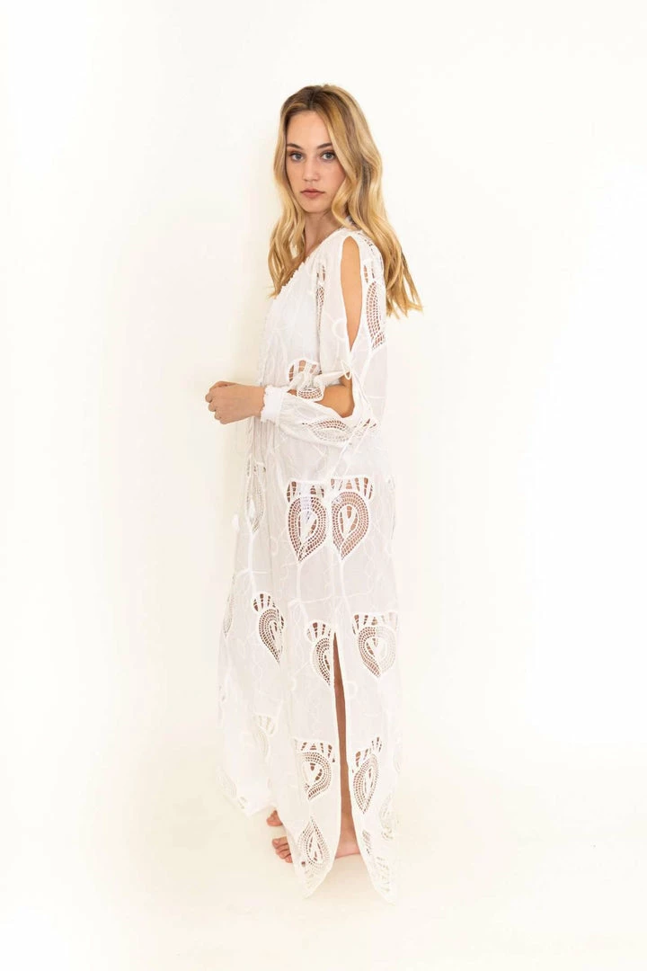 Taj Long Solid White Coverup Dress Dresses 8 Taj Long Solid White Coverup Dress Dresses
