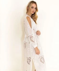 Taj Long Solid White Coverup Dress Dresses 18 Taj Long Solid White Coverup Dress Dresses