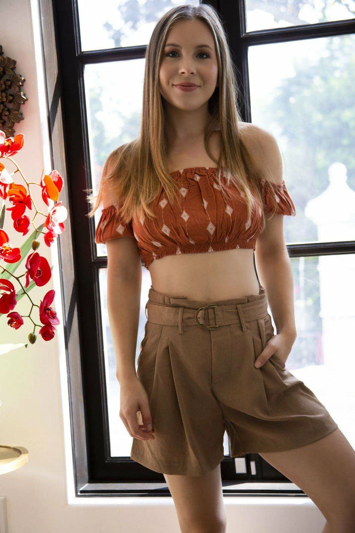 Dress Forum High-Waist Pleated Shorts Tan Basics 4 Dress Forum High-Waist Pleated Shorts Tan Basics