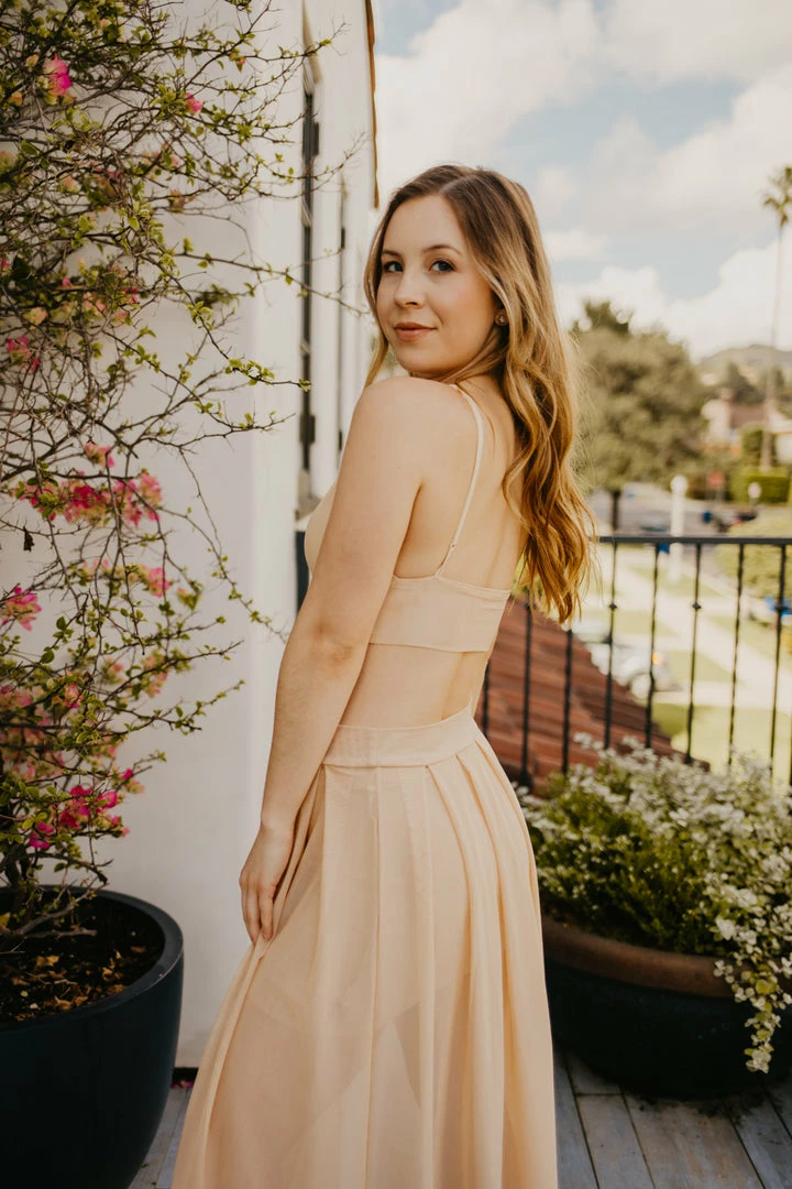 Samantha Eng Mesh Skirt Nude Bottoms 5 Samantha Eng Mesh Skirt Nude Bottoms